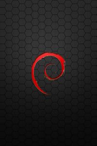 Preview wallpaper sign, spiral, red, black