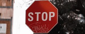 Preview wallpaper sign, stop, inscription, word, warning
