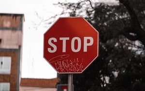 Preview wallpaper sign, stop, inscription, word, warning