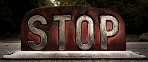 Preview wallpaper sign, stop, road, red