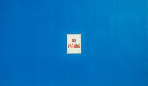 Preview wallpaper sign, wall, minimalism, blue