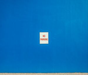 Preview wallpaper sign, wall, minimalism, blue