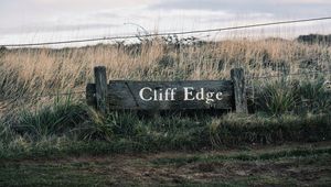 Preview wallpaper signboard, inscription, field, grass