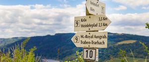 Preview wallpaper signs, germany, pole, directions, mountains