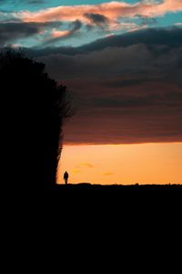 Preview wallpaper silhouette, alone, rock, dark