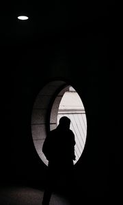 Preview wallpaper silhouette, alone, window, light, darkness