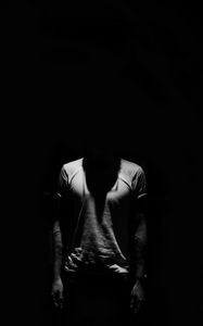 Preview wallpaper silhouette, dark, darkness, shadow, bw