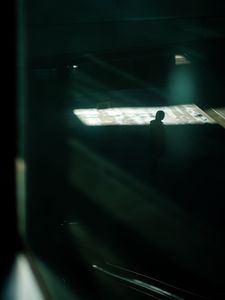 Preview wallpaper silhouette, dark, street, night