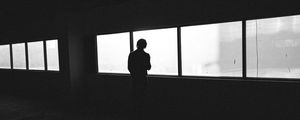 Preview wallpaper silhouette, dark, window, bw