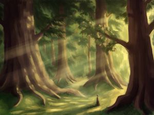 Preview wallpaper silhouette, forest, alone, trees, art