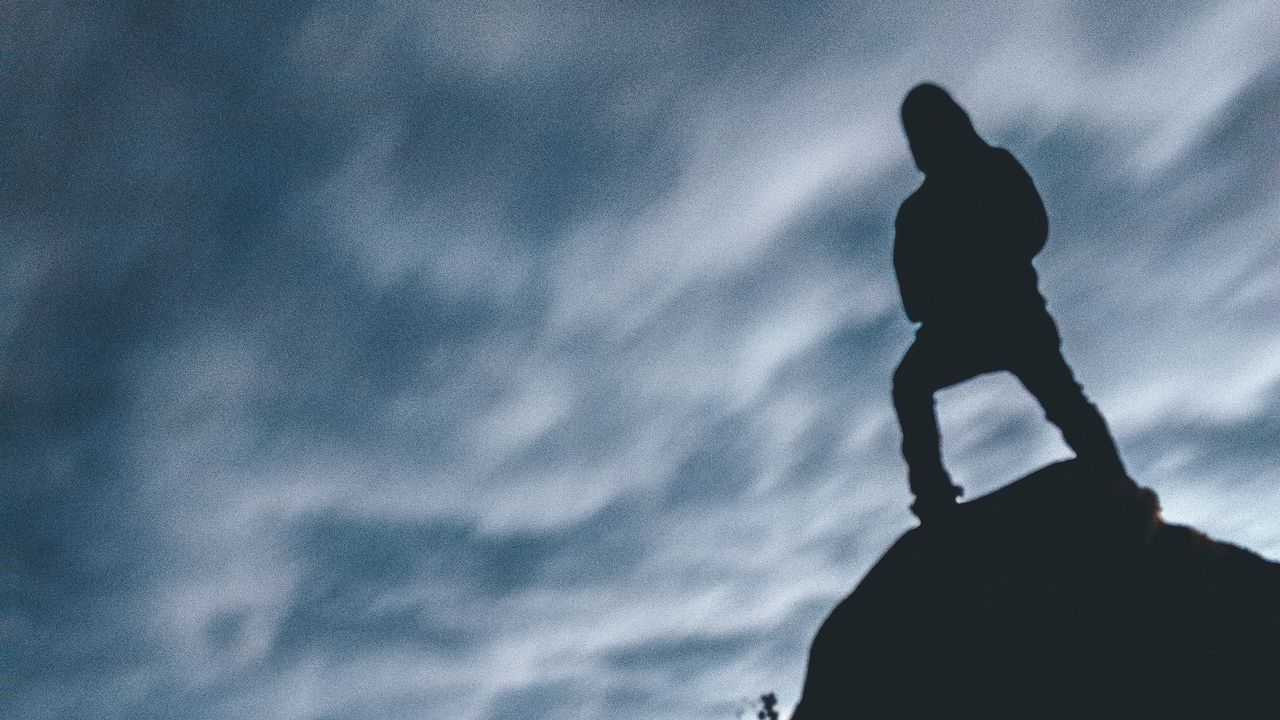 Wallpaper silhouette, hill, dark, shape, twilight