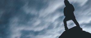Preview wallpaper silhouette, hill, dark, shape, twilight