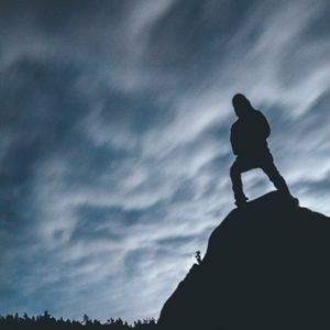 Preview wallpaper silhouette, hill, dark, shape, twilight