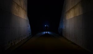 Preview wallpaper silhouette, light, dark, night