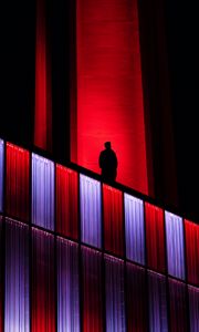 Preview wallpaper silhouette, loneliness, alone, backlight