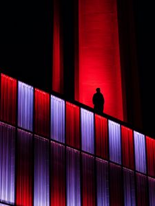 Preview wallpaper silhouette, loneliness, alone, backlight