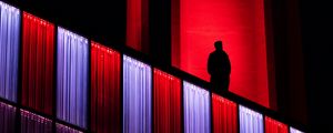Preview wallpaper silhouette, loneliness, alone, backlight