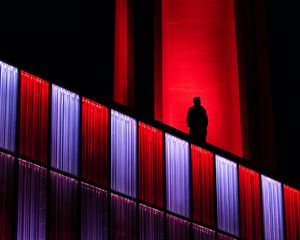 Preview wallpaper silhouette, loneliness, alone, backlight