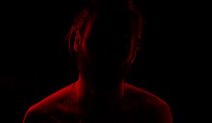 Preview wallpaper silhouette, man, backlight, red, black, dark