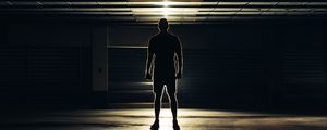 Preview wallpaper silhouette, man, dark, shadow