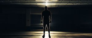 Preview wallpaper silhouette, man, dark, shadow