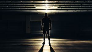 Preview wallpaper silhouette, man, dark, shadow