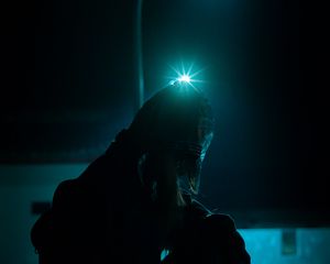 Preview wallpaper silhouette, night, lantern, dark
