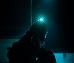 Preview wallpaper silhouette, night, lantern, dark