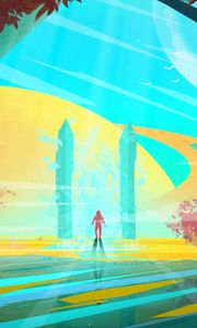 Preview wallpaper silhouette, planet, spray, art