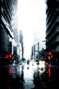 Preview wallpaper silhouette, rain, loneliness, city