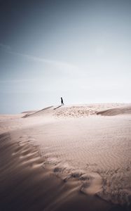 Preview wallpaper silhouette, sand, solitude