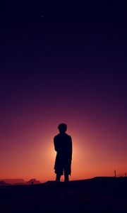 Preview wallpaper silhouette, sky, night