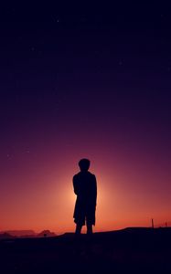 Preview wallpaper silhouette, sky, night