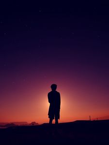 Preview wallpaper silhouette, sky, night