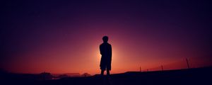 Preview wallpaper silhouette, sky, night