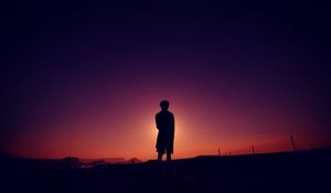 Preview wallpaper silhouette, sky, night