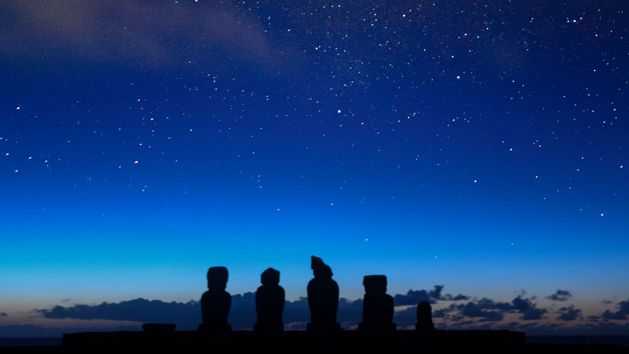 Wallpaper silhouette, space, sky