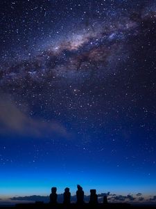 Preview wallpaper silhouette, space, sky