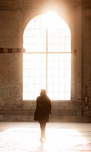 Preview wallpaper silhouette, window, light, bright