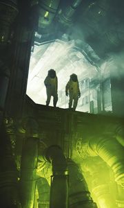 Preview wallpaper silhouettes, chemical protection, costumes, radiation, fantasy