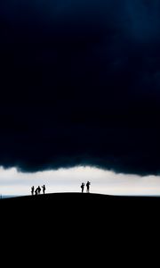 Preview wallpaper silhouettes, clouds, dark, sky