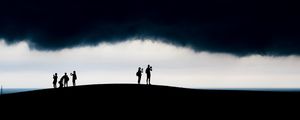 Preview wallpaper silhouettes, clouds, dark, sky