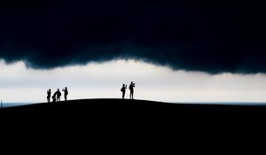 Preview wallpaper silhouettes, clouds, dark, sky