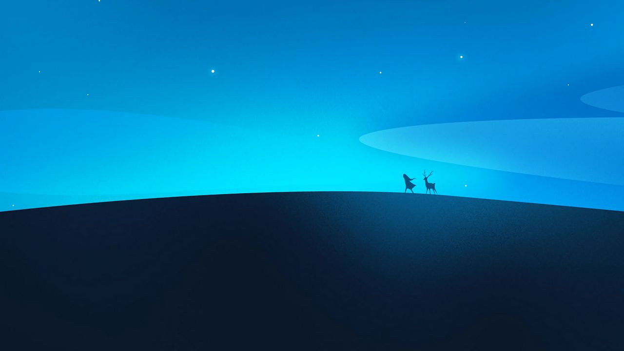 Wallpaper silhouettes, night, art, vector, minimalism