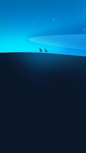 Preview wallpaper silhouettes, night, art, vector, minimalism