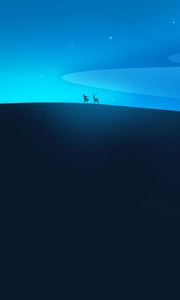 Preview wallpaper silhouettes, night, art, vector, minimalism