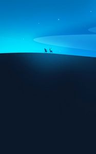 Preview wallpaper silhouettes, night, art, vector, minimalism