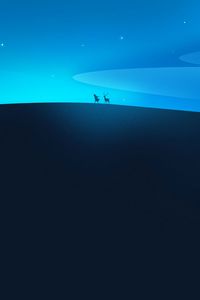 Preview wallpaper silhouettes, night, art, vector, minimalism