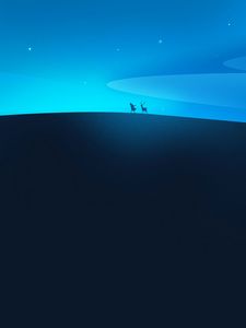 Preview wallpaper silhouettes, night, art, vector, minimalism