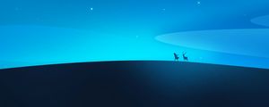 Preview wallpaper silhouettes, night, art, vector, minimalism